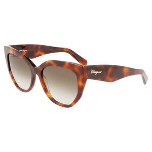 A0477Z New SALVATORE FERRAGAMO Havana Cat Eye SF1061S 240 Sunglasses Women